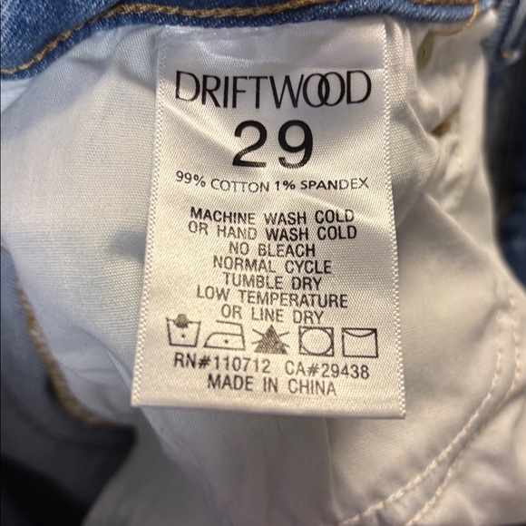 Driftwood Women's Pants Sz 29 Jeans Charlee Embroidered Cuff - Picture 9 of 9
